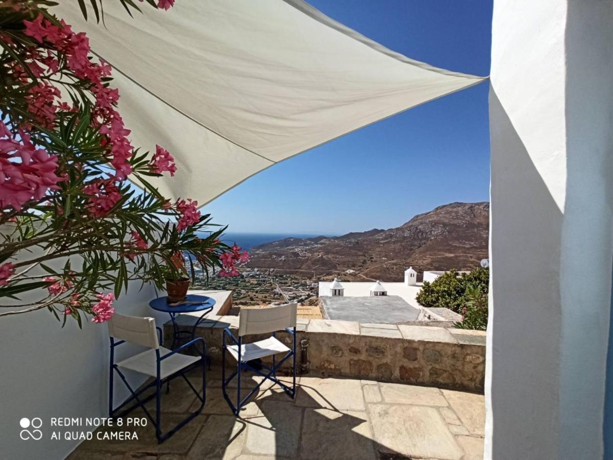 Vila Traditional Stone House With Breathtaking View Serifos Town Exteriér fotografie