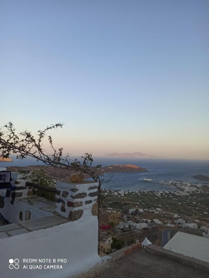 Vila Traditional Stone House With Breathtaking View Serifos Town Exteriér fotografie